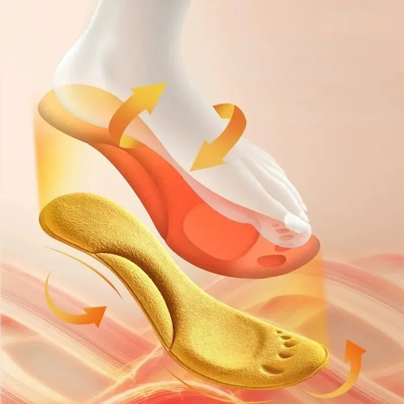 4D Massage Warm Pile Shoes Insoles Super Soft Latex Sports Insole for Feet Running Basket Shoe Sole Arch Support Orthopedic