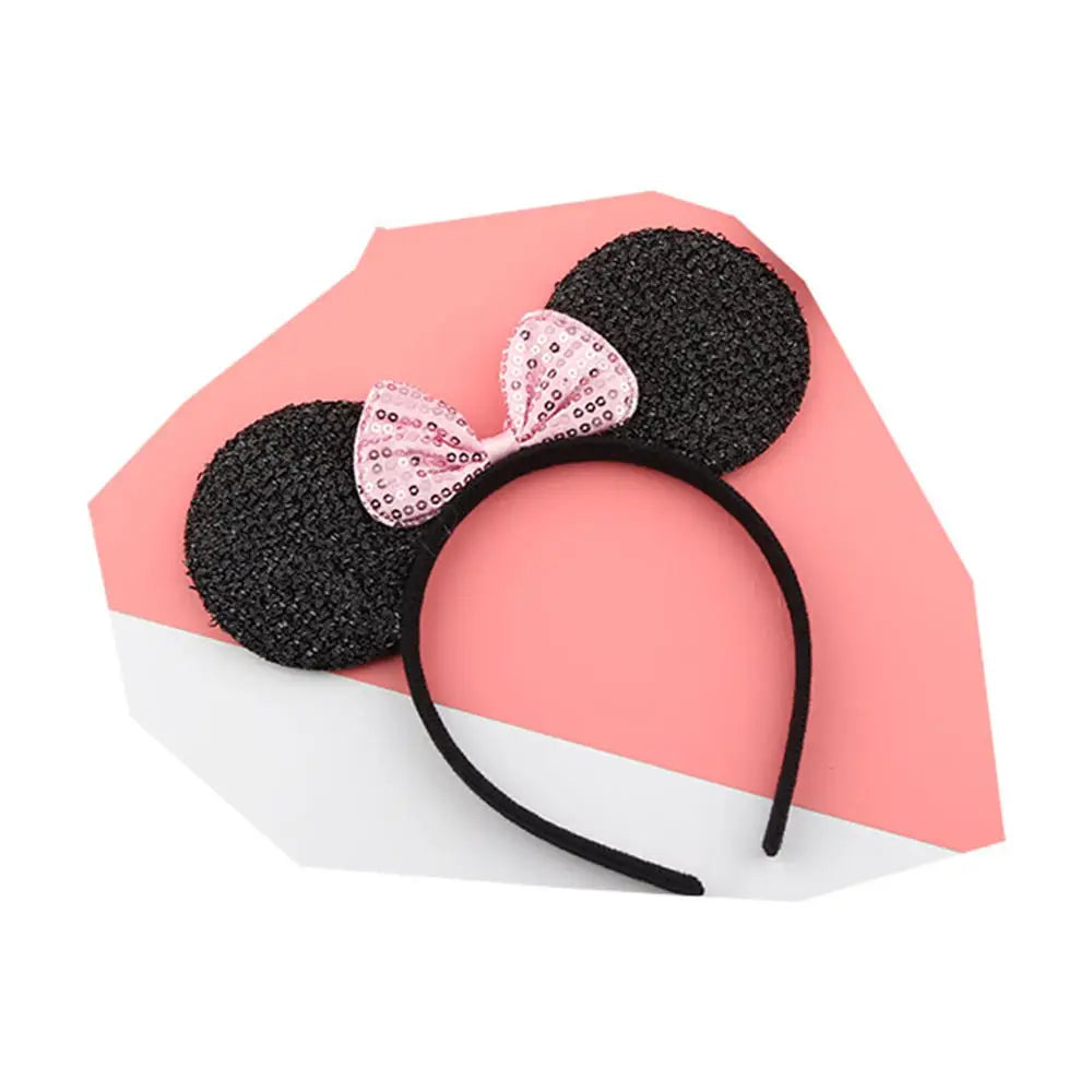 Knot Accessories Minnie Hairbands Favors Mom Lovely Ears Kids Mickey Headbands Hair Boys Party Sequin Baby Birthday Bows Girls