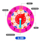 Kids Montessori Wooden Clock Toys Time Learning Teaching Aids Educational Toys For Children Primary School Clever Board Toy
