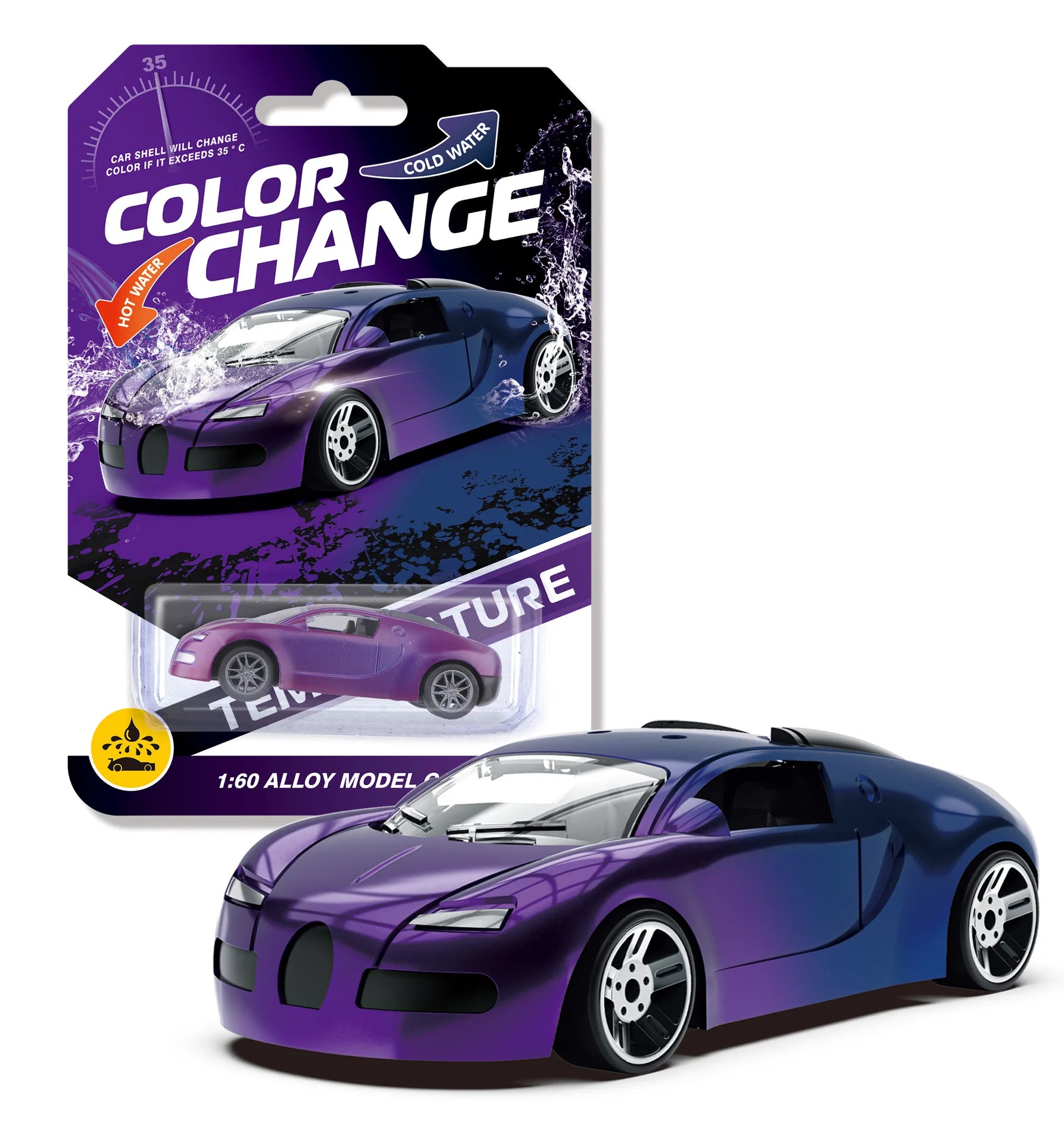 Alloy Off road model mini set toy racing car Color Changing Temperature Sensing Inertial Cars Model for bath Pool Water Toy