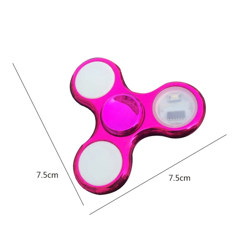 Creative Luminous LED Light Fidget Spinner Hand Top Spinners Glow In Dark Light EDC Figet Spiner Finger Stress Relief Toys