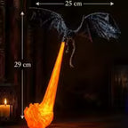 Fire Breathing Dragon Bookshelf Nook Light 3D Printed Flying Dragon Shelf Decor Lover Gift for Halloween Indoor Table Display