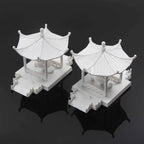 GY01 2 Sets Pavilion Model Gloriette Chinese Construction Educational 1:100 1:75 1:160 Railway Modeling