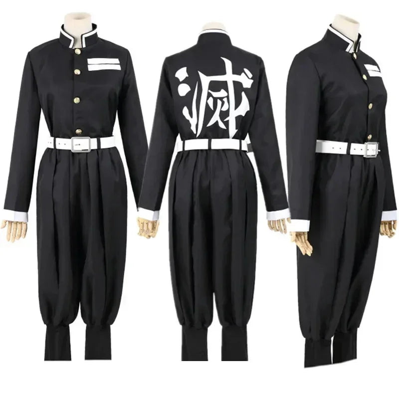 New Halloween Anime Cosplay Costume Top Jacket Pants Black Team Uniform Unisex Halloween Clothes