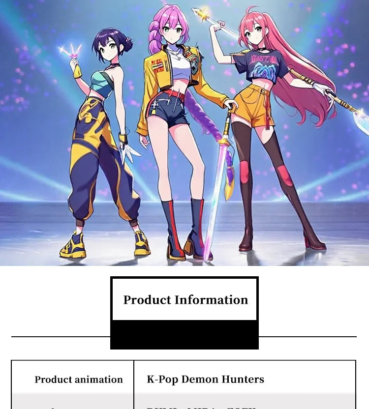 Girls Zoey Cosplay Girl Group Rumi Kids Costume Mira Outfit Favorite Stage Performance Clothes Halloween Animated Movie Dress Up