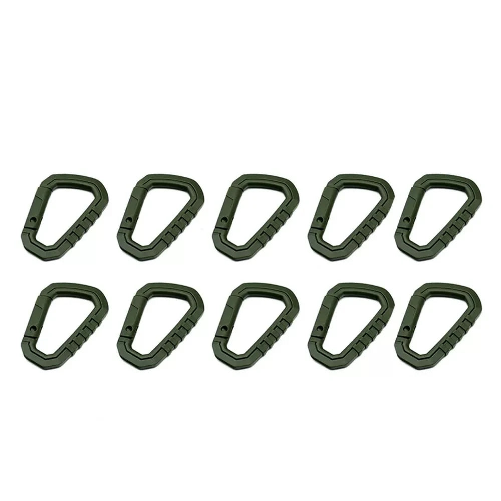 Tactical Carabiner Molle Clip Plastic Buckle ITW Keychain D-Ring Hard Hook Spring Snap EDC Gear Camping Hiking Outdoor Tools