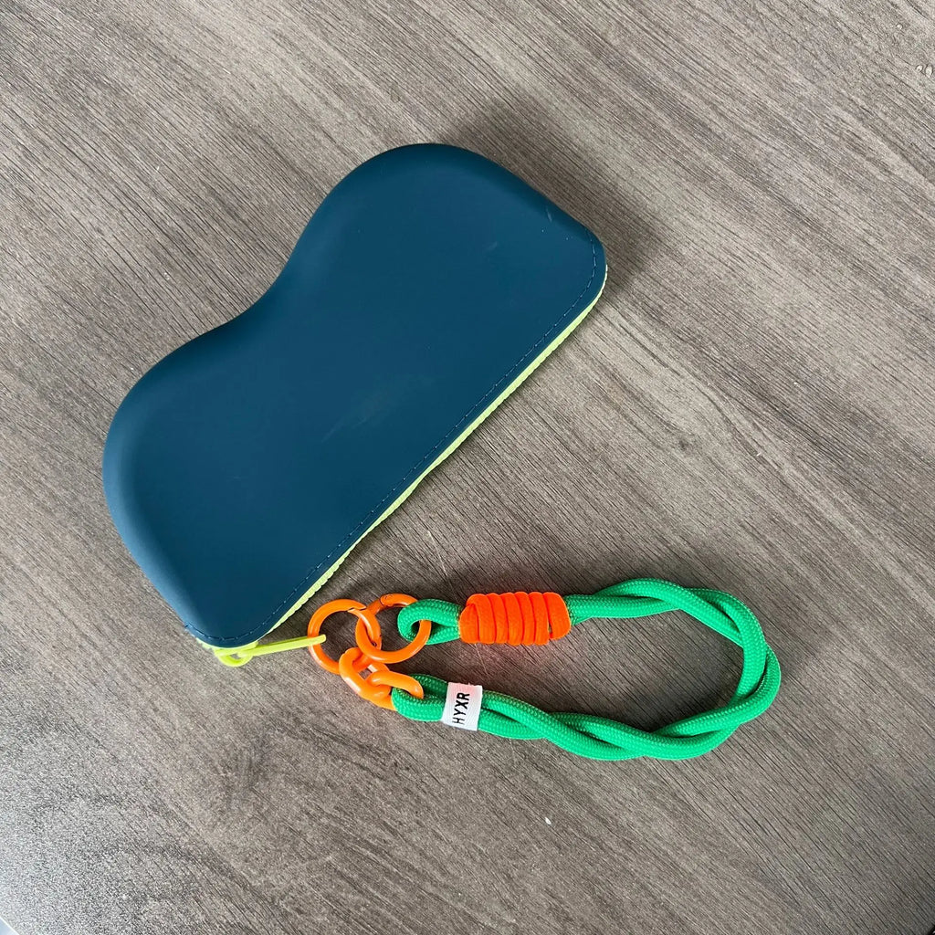 Silicone Zipper Eyeglass Case, Sunglasses Storage Protective Case, Hanging Bag, Wallet, Waterproof Glass Box for Women and Girls
