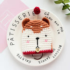 Cute Animal Doll Crochet Keychains For Keys Storage Funny Puppy Series Knitted Bag For Car Keys Holder Keyrings Custom Wholesale