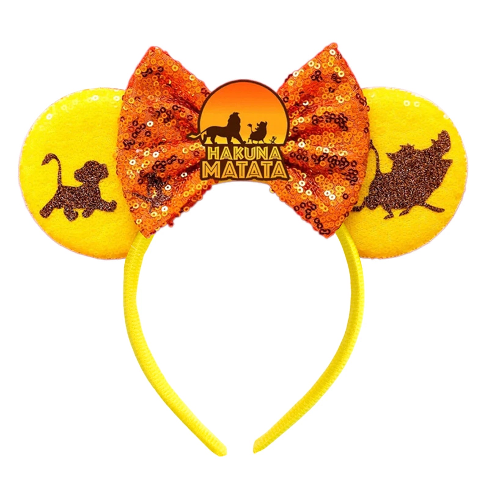 Mouse Ears Headband Cartoon Sequin Bows Headband Birthday Party Christmas Halloween Princess Cosplay Costume For Women Adult