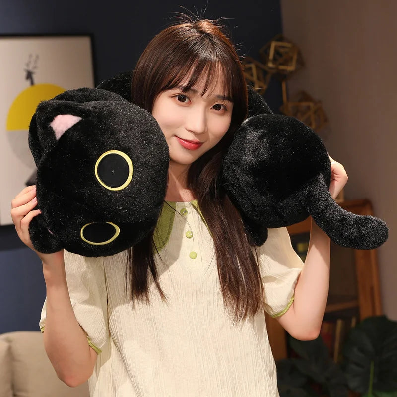 50/80/130CM Creative Cat Caterpillar Plush Toys Stuffed Soft Animal Long Pillow Funny Bed Cushion for Children Gift