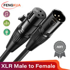 3Pin XLR Cable Male to Female Sound Cannon Microphone Cable for Mixer Amplifier Balanced Analog Audio Cord XLR Extension Cable