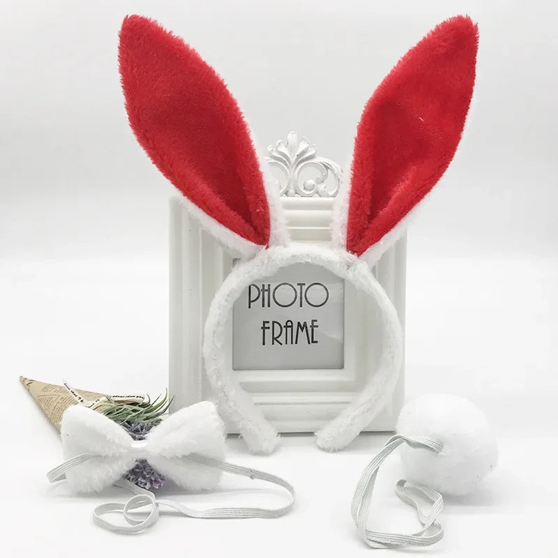 3pcs /set New June 1 Children's Day Holiday Party Activity Performance Animal Plush Rabbit Ears Hair Hoop Accessories Headdress