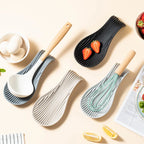 Silicone Kitchenware Tray, Kitchen Spatula, Soup Spoon, Silicone Spoon Holder, Household Thick Insulated Silicone Spoon Pad