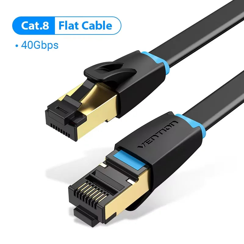 Vention Cat8 Ethernet Cable SFTP 40Gbps 2000MHz Cat 8 RJ45 Network Lan Patch Cord for Router Modem Internet RJ 45 Ethernet Cable