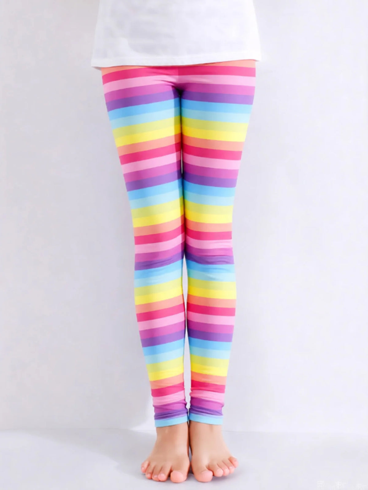 1 Pair of Cute Print Kids Baby Girl Leggings Spring Summer Children Stretch Slim Pants Suitable for 2-12 Years Girls Daily Wear