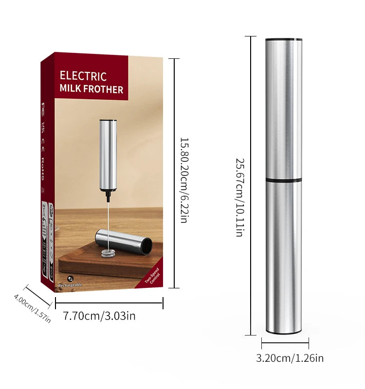Kitchen Powerful Stirrer Milk Frother Handheld Foam Maker for Lattes Whisk Drink Mixer Coffee Electric Rechargable Egg Beater