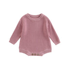 0-2Y Knitting Newborn Baby Girl Boy Spring Autumn Clothes Cute Long Sleeve Sweater Romper Jumpsuit Casual New born Outfits