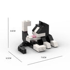 Animal Series 62Pcs MOC Bricks Cat Figires DIY Building Blocks Kids Education Toys For Children Birthday Gift