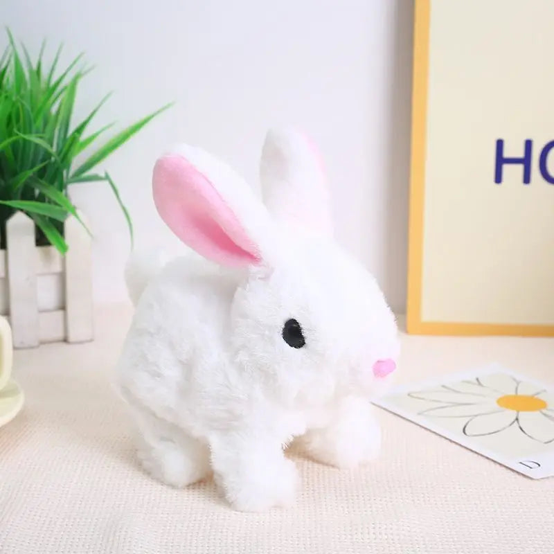 Electric Bunny Doll Plush Simulation Cute Rabbit Interactive Toys Walking Dolls Children's Accompany Birthday Gift