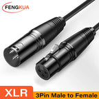 3Pin XLR Cable Male to Female Sound Cannon Microphone Cable for Mixer Amplifier Balanced Analog Audio Cord XLR Extension Cable