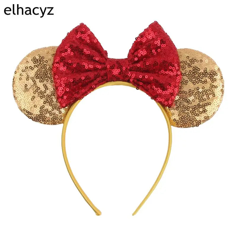 2026 Chic Embroidery Sequin Ears Headband Classical DOT Bow Hairband For Girls Women Party Head Wear Kids DIY Hair Accessories