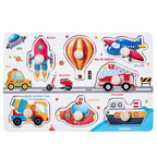 Montessori Toy Wooden Building Blocks Early Learning Educational Toys Color Shape Match Kids Puzzle Toys For Children Boys Girls