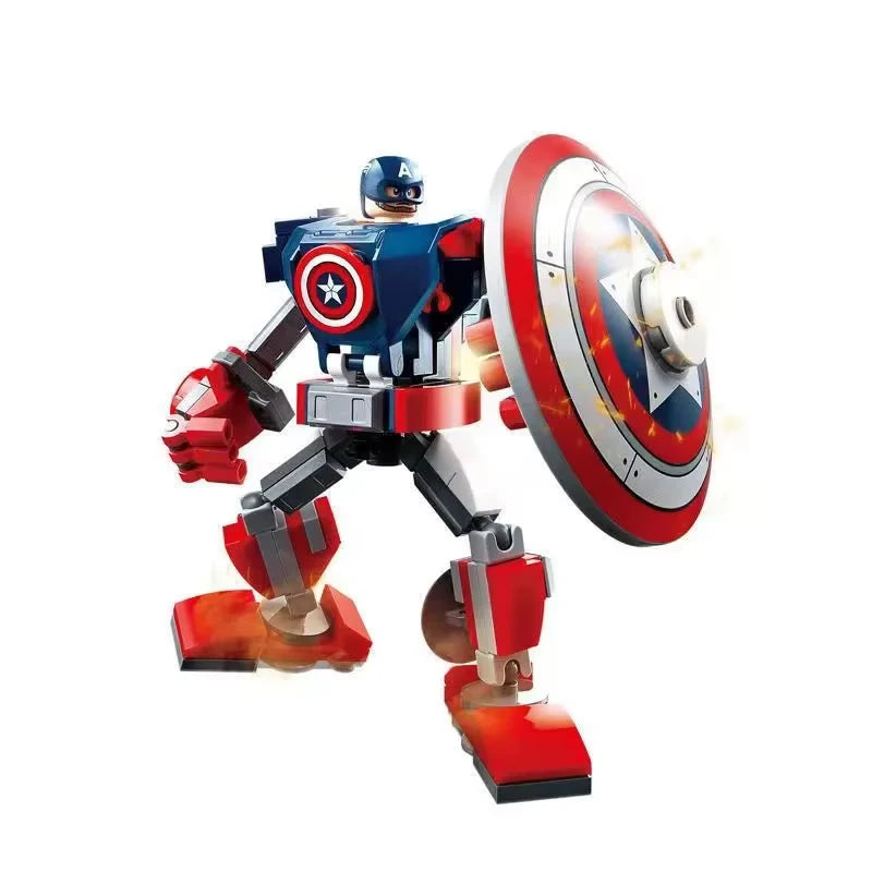 76302 76307 Superhero Bricks Avengers Thor Iron Man Thanos Assemble Compatible Action Figure Toy Building Blocks Model Ornament