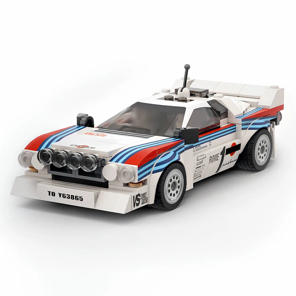 244PCS MOC-130287 Rally Racing Lancia Rally 037 Martini Racing 1983 Monte Carlo Building Blocks DIY Toy Holiday Child Gift