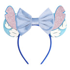 HEROCROSS Cute Stitch Headbands For Girls Sequins Bow Hairband Women Angel Headwear Kids Ears Hair Accessories Carnival Gift