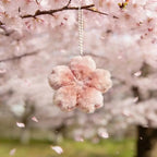 Cherry Blossom Plush Doll Pendant 2026 Pink Flower Keyring Kawaii Car Hanging Decoration for Girls Backpack Ornament
