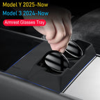 for Tesla Model 3 Y Juniper 2025 2026 Center Console Armrest Storage Box Glasses Holder Tray Case Organizer Interior Accessories