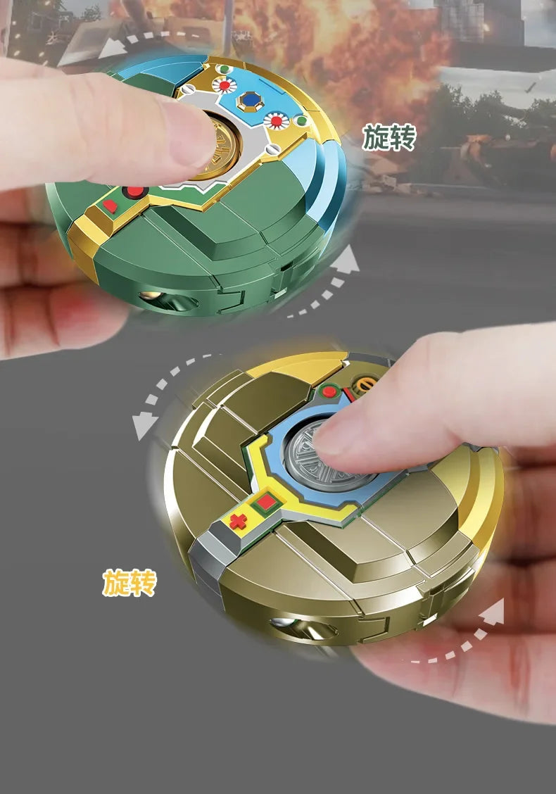 New creative decompression  drop resistant fingertip Rotational gyroscope mechanical deformation robot children's toy Boy Gift