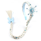 New Frozen Series Elsa Headband For Girls Snow Wig Braid Rhinestones Crown Hairband Birthday Party Princess DIY Hair Accessories