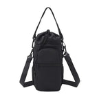 Portable Water Bottle Bag with Adjustable Strap Thermal Mugs Insulated Protective Cover Phone Pocket Outdoor Sports Travel Bag
