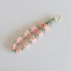 Korean Style Boho Phone Case Rope Keyring Bag Hanging Crochet Macrame Wristlet Phone Wristband DIY Craft Accessories