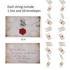 20pcs Floating Magic Wizard Acceptance Letter Banner Hanging Garland for Halloween Party Decoration Christmas Tree Ornaments