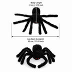 Large Black Spider for Halloween, Giant Spider Decoration, Professional Accessories, for Outdoor Yard, Scary Decoration