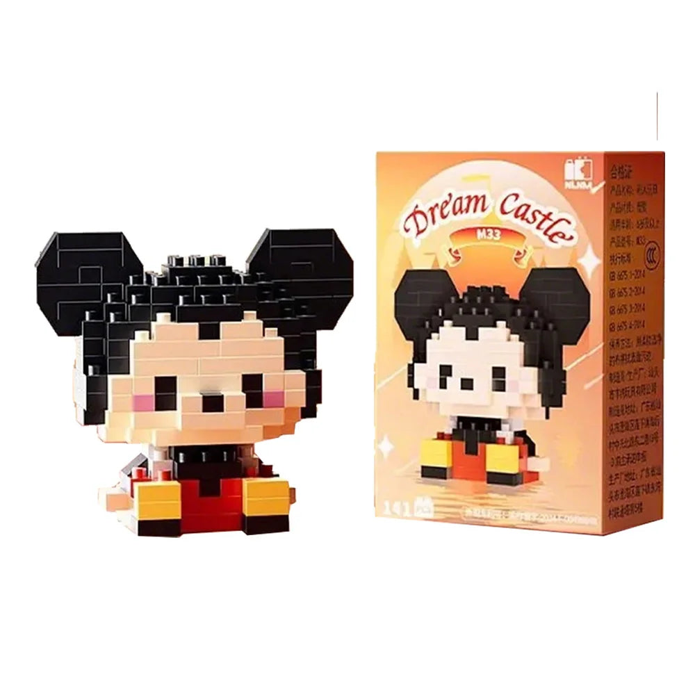 Disney 214 style Winnie LinaBell StellaLou Building Blocks Princess Cartoon Figrues Bricks Children's Assembly Toys Model Gift