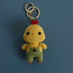 Creative Small Animal Doll Handmake Crochet Keyrings For Bag Pendant Cartoon Puppy Keychain Knitting Animal Doll Keyring Custom