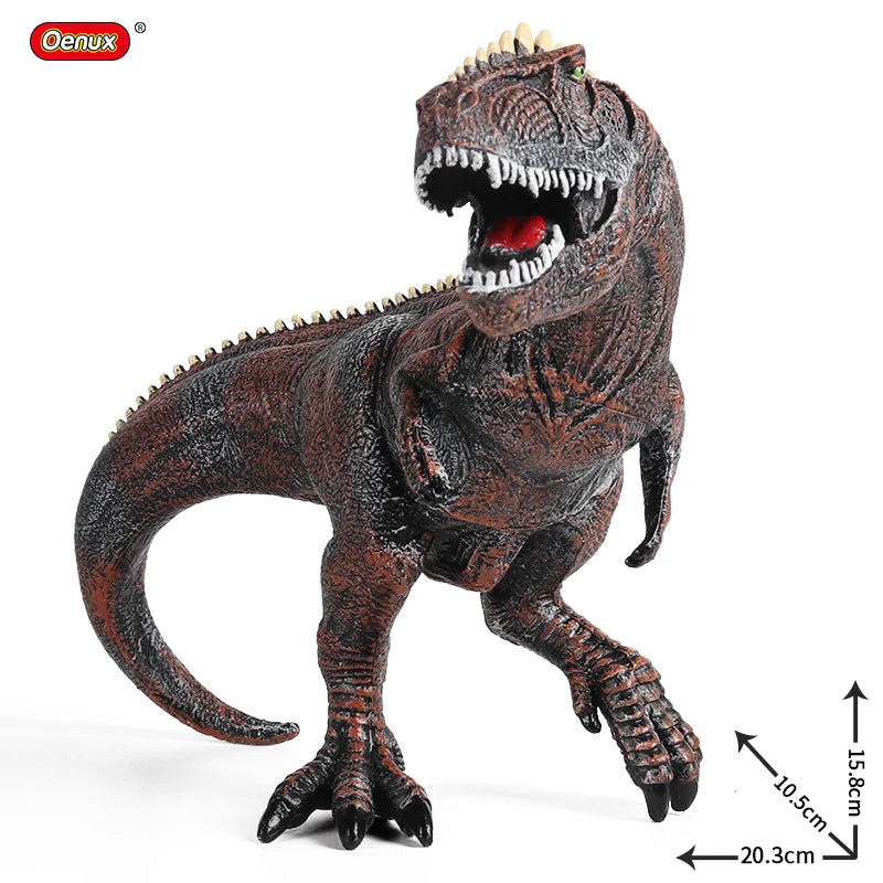 Oenux Jurassic Dinosaurs Indominus Rex Mosasaurus Saichania Dilophosauridae Spinosaurus Model Action Figures Collection Kid Toy