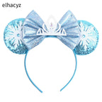Mickey Cartoon Olaf Headbands for Kids Cute Snowman Ears Hair Accessories Women Elsa Frozen Hairband Girls Cosplay Headwear Gift