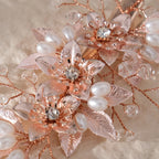 Fashion Pearl Flower Clip Silver Color Hair Combs Wedding Bridal Jewelry Accessories Headpieces For Woman Bride Hair Ornaments