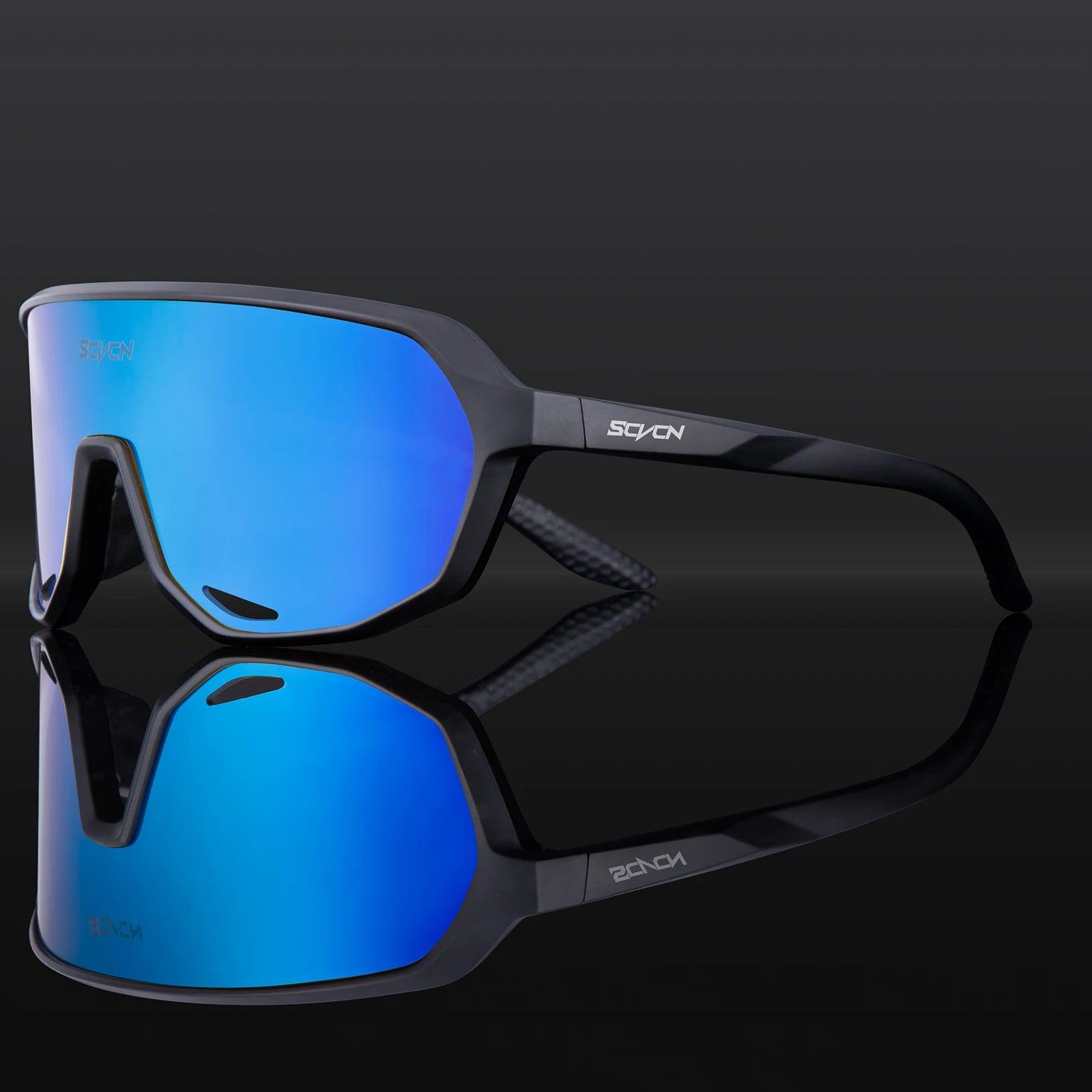 SCVCN Hiking Eyewear Sports Glasses for Men MTB Bike Bicycle Sports UV400 Hunting Driving Cycling Glasses Fashion Sunglasses