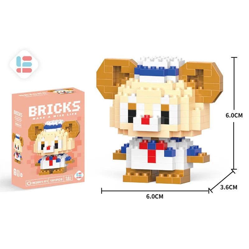 Disney Zootopia Small LinaBell Building Blocks Judy Nick Model Donald Duck Education Lotso Toys Mickey Mouse For Kids Birthday