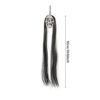 Glowing Eyes Halloween Hanging Ghost Skeleton Prop Long Hair Decoration for Indoor Outdoor Haunted House Party Spooky Display