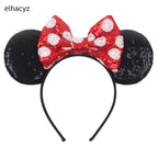 2026 Chic Embroidery Sequin Ears Headband Classical DOT Bow Hairband For Girls Women Party Head Wear Kids DIY Hair Accessories