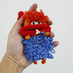Funny Crochet Keychains Knitting Cute Sausage Mouth Doll Key Holder Knitted Storage Bag Keyrings For Car Keys Wholesale Custom