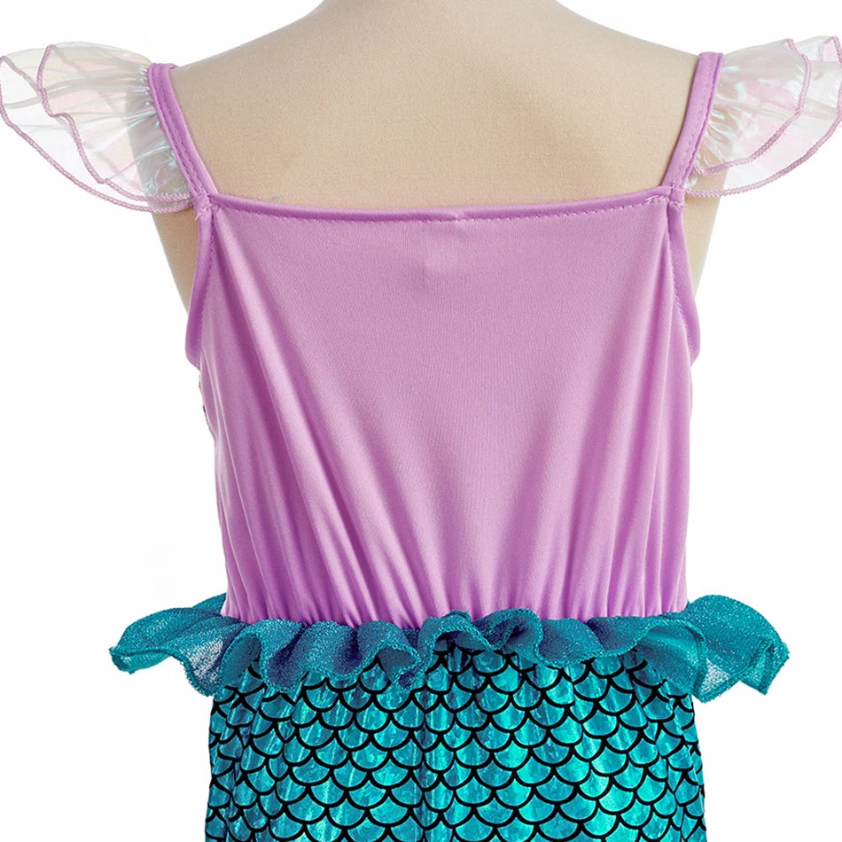 Girls Elsa Anna Dress Children Princess Carnival Dress Kids Jasmine Rapunzel Pageant Flower Disguise Birthday Cosplay Costume