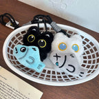 6/1pcs Cute Plush Black Cat Doll Toy Keychain Bag Pendant Charms Kawaii Keyring Accessories For Women Couples Gift