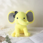 25cm/9.84in Soft Elephant Plush Stuffed Animal - Cute Fluffy Colorful Plush Toy (Multiple Colors: Pink/Blue/Purple/Rainbow) - Id